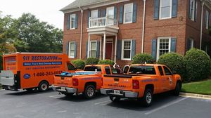 Fire Damage Restoration At Job Site